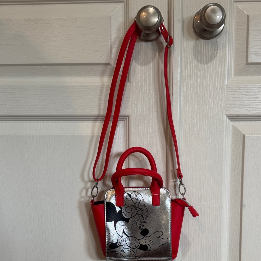 Girls Disney Red and Silver Mini Bag Purse - Picture 2 of 6
